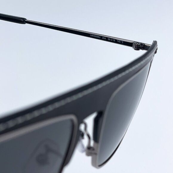 NEW Loewe LW40006U 20A Metal Black Leather Grey Aviator Unisex Sunglasses main image 7